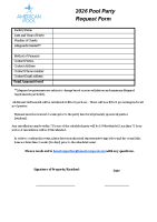 Pool Party Request Form (2026)
