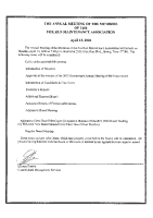 Annual Meeting Agenda